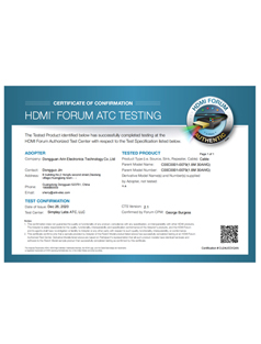 HDMI 2.1V Certification